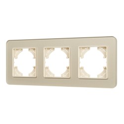 Рамка на 3 поста стеклянная Arlight FRM-OMALI-GS-3-GD 049699