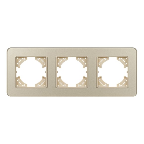 Рамка на 3 поста стеклянная Arlight FRM-OMALI-GS-3-GD 049699