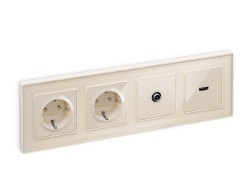 Комплект механизма TV розетки проходной 5-1000 MHz 4dB Ambrella Volt Alfa MA313030