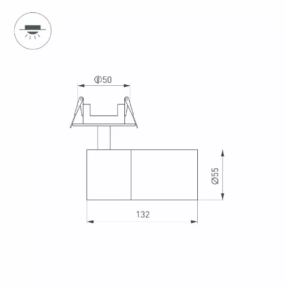 Встраиваемый спот Arlight LGD-ARTEMIS-BUILT-FLAP-R55-12W Day4000 051798 Встраиваемый спот Arlight LGD-ARTEMIS-BUILT-FLAP-R55-12W Day4000 051798