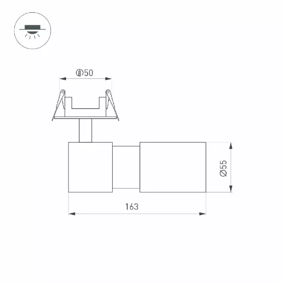 Встраиваемый спот Arlight LGD-ARTEMIS-BUILT-FLAP-R55-12W Day4000 051798 Встраиваемый спот Arlight LGD-ARTEMIS-BUILT-FLAP-R55-12W Day4000 051798