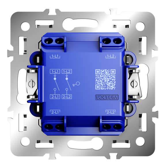 Механизм выключателя двухклавишного 10А Voltum S70 VLS0201M
