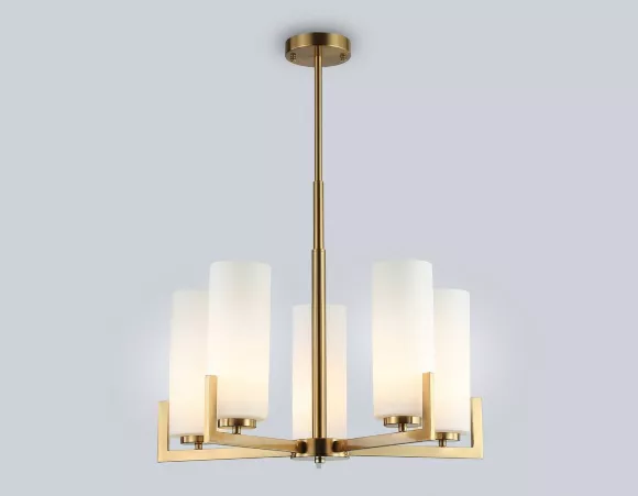 Люстра на штанге Ambrella Light High Light Modern LH56063, Латунь, Белый, Металл