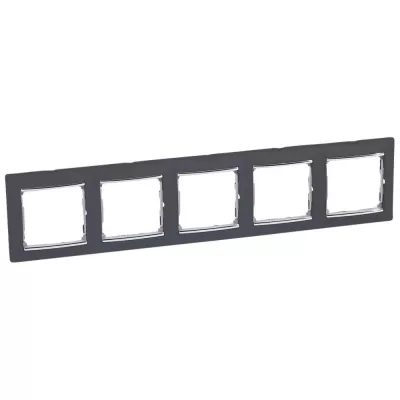 Рамка 5-постовая Legrand Valena ноктюрн/серебряный штрих 770395