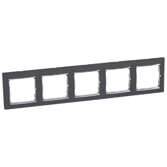 Рамка 5-постовая Legrand Valena ноктюрн/серебряный штрих 770395 Рамка 5-постовая Legrand Valena ноктюрн/серебряный штрих 770395