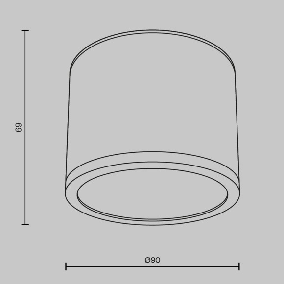 Накладной светильник Maytoni Rendo C095CL-GX53-GR