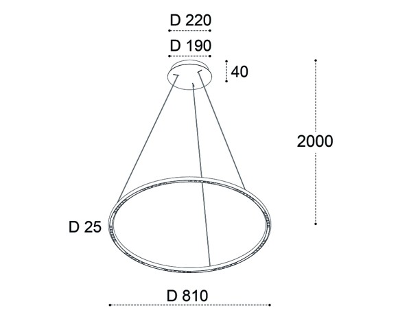 Подвесная светодиодная люстра Italline IT013-6022 black 3000K