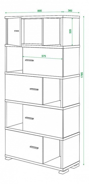 Шкаф комбинированный Домино СБ-30/5 MER_SB-30_5_VK