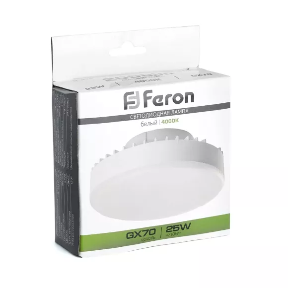 Лампа светодиодная Feron LB-474 GX70 25W 4000K 38269, Нейтральный белый, Россия, упаковка Лампа светодиодная Feron LB-474 GX70 25W 4000K 38269, Нейтральный белый, Россия, упаковка