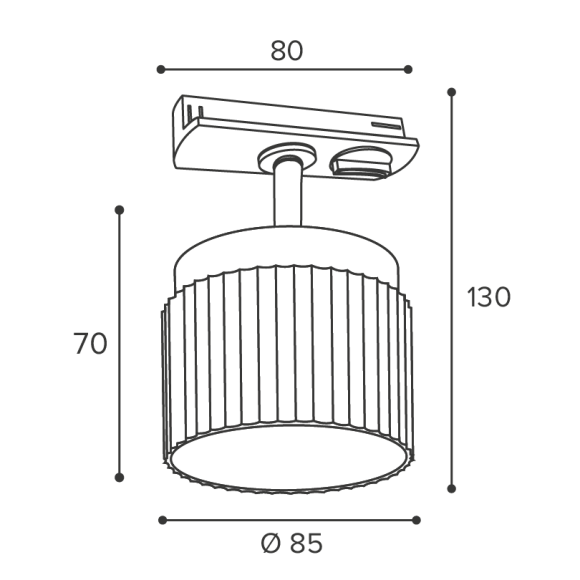 Трековый однофазный светильник WOLTA Muse WTL-GX53/19WG