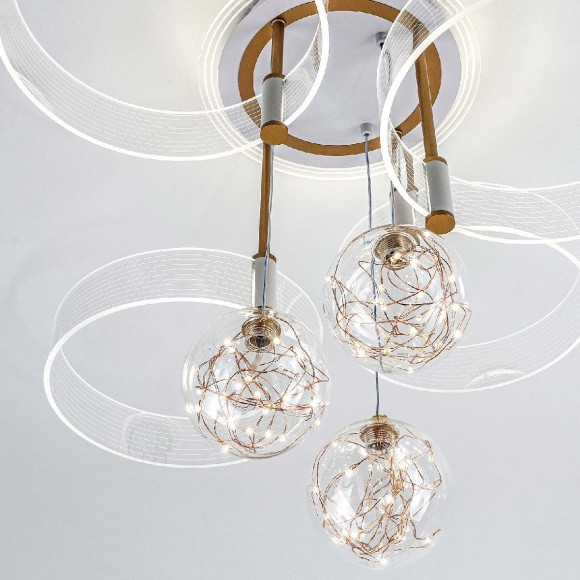 Потолочная светодиодная люстра с пультом управления LED4U L1040-750 WT