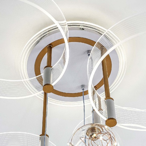 Потолочная светодиодная люстра с пультом управления LED4U L1040-750 WT