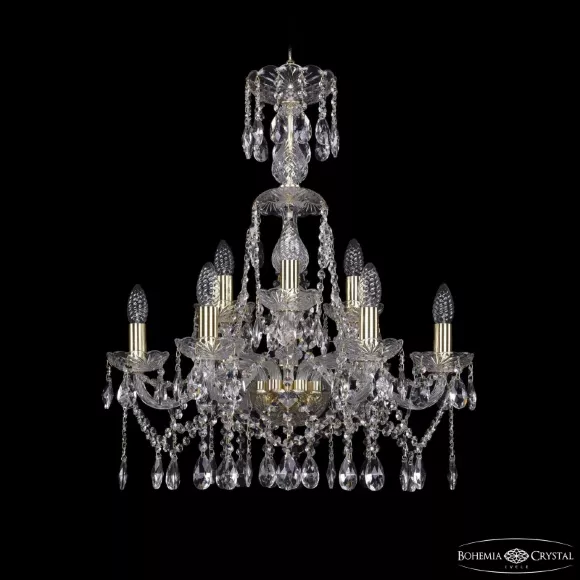 Подвесная люстра Bohemia Ivele Crystal 1413/6+3/200/XL-66 G Подвесная люстра Bohemia Ivele Crystal 1413/6+3/200/XL-66 G
