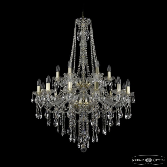 Подвесная люстра Bohemia Ivele Crystal 1415/12+6/300/h-112/2d G