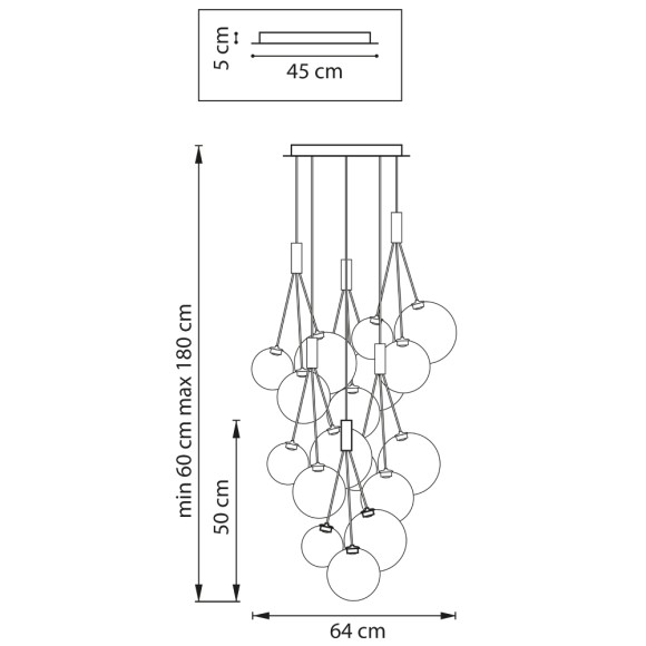 Каскадная люстра Lightstar Sferetta 801189