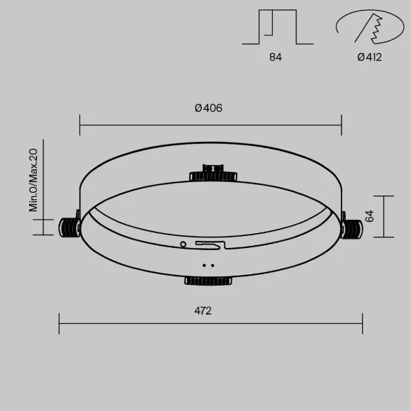 Рамка для встраиваемого светильника Maytoni Downlight DLA032-TRS45-W, Белый, Металл, Германия, крепление Рамка для встраиваемого светильника Maytoni Downlight DLA032-TRS45-W, Белый, Металл, Германия, крепление