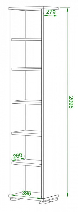 Стеллаж-колонка Домино нельсон ПУ-20-1 MER_PU-20-1_BEN