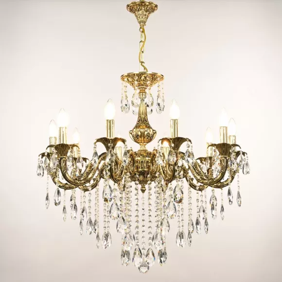 Подвесная люстра Bohemia Ivele Crystal AL79101/10/250 B GB, Золото, Металл, Классика стиль, крупный план Подвесная люстра Bohemia Ivele Crystal AL79101/10/250 B GB, Золото, Металл, Классика стиль, крупный план