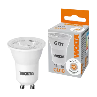 Светодиодная лампа WOLTA MR11 6Вт 4000K матовая WSTD-JCDR-MR11-6W4KGU10-L