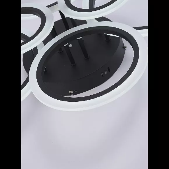 Потолочная люстра Natali Kovaltseva Home LED LAMPS 81440, Черный, Белый, От теплого до холодного, вид сверху Потолочная люстра Natali Kovaltseva Home LED LAMPS 81440, Черный, Белый, От теплого до холодного, вид сверху