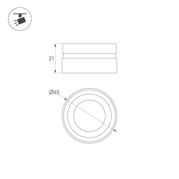 Насадка с фиксированным углом Arlight LGD-ARTIFACT-LENS-R65 (WH, 40 deg) (Металл) 057128