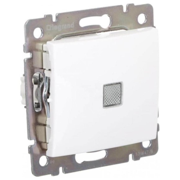 Переключатель одноклавишный Legrand Valena 10A 250V с подсветкой белый 774410