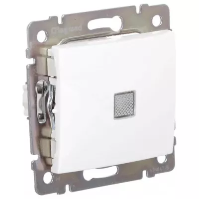 Переключатель одноклавишный Legrand Valena 10A 250V с подсветкой белый 774410