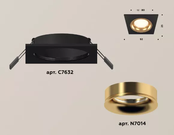 Встраиваемый светильник Ambrella Light Techno XC7632005 (C7632, N7014) Встраиваемый светильник Ambrella Light Techno XC7632005 (C7632, N7014)