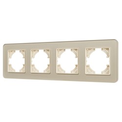 Рамка на 4 поста стеклянная Arlight FRM-OMALI-GS-4-GD 049703