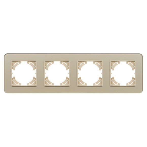 Рамка на 4 поста стеклянная Arlight FRM-OMALI-GS-4-GD 049703