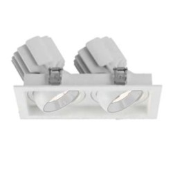 Встраиваемый карданный светильник Arlight MS-VORTEX-BUILT-S250x140-2x30W Warm3000 (WH-WH, 17 deg, 230V) (IP20 Металл) 057767