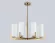 Люстра на штанге Ambrella Light High Light Modern LH56064, Латунь, Белый, Металл, вид сверху