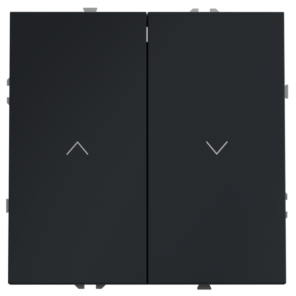 Выключатель встраиваемый Voltum S70 для жалюзи 10А, (графит) VLS020707