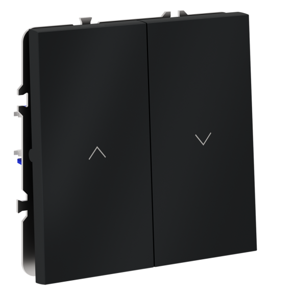 Выключатель встраиваемый Voltum S70 для жалюзи 10А, (графит) VLS020707