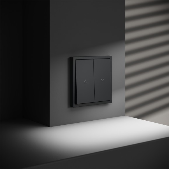 Выключатель встраиваемый Voltum S70 для жалюзи 10А, (графит) VLS020707