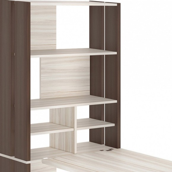 Стол компьютерный Домино Лайт СТЛ-ОВХ+С100Прям без тумбы MER_STL-OVH-S100Pryam_bez_tumby_SHK