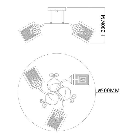 Потолочная люстра Escada Spirea 1105/3PL