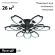 Потолочная светодиодная люстра Ambrella Light Acrylica Original FA581, Черный, Прозрачный, От теплого до холодного