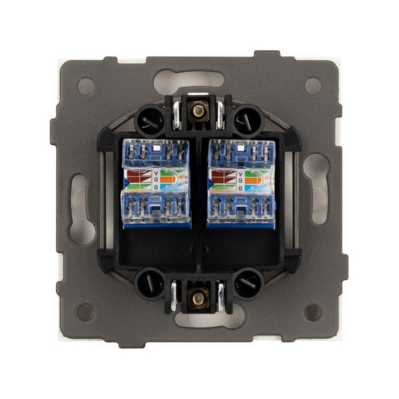 Механизм компьютерной розетки двойной Arlight SCT-TENDO-MPC2-PL-GD (RJ-45, CAT6) 054103
