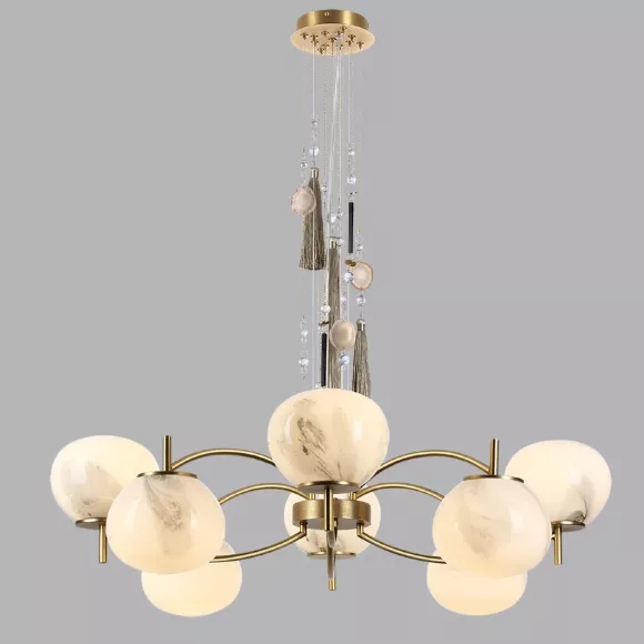 Подвесная люстра Odeon Light Modern 5432/8, Модерн, Белый, Латунь Подвесная люстра Odeon Light Modern 5432/8, Модерн, Белый, Латунь