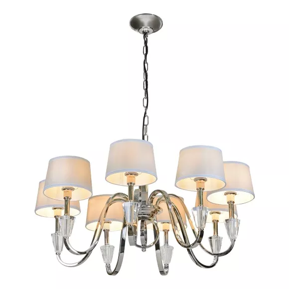 Подвесная люстра iLamp Opera 82177/8 CR, Хром, Белый, Металл, крупный план