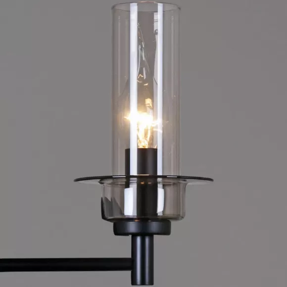 Люстра на штанге Illumico IL2216-8RLS-24 HIGHBALL, Черный, Дымчатый, Металл, крупный план