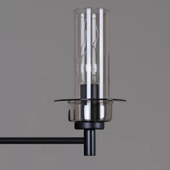 Люстра на штанге Illumico IL2216-8RLS-24 HIGHBALL, Черный, Дымчатый, Металл, декоративные элементы крупным планом