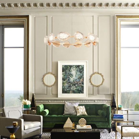 Подвесная светодиодная люстра с пультом управления Crystal Lux Felicidad FELICIDAD SP96W LED