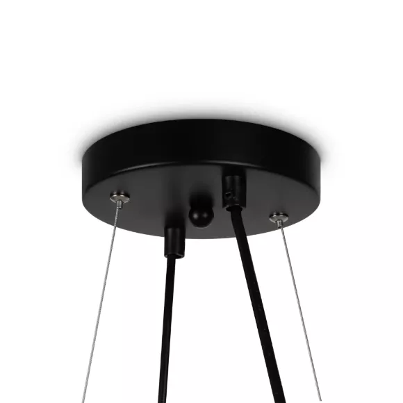 Подвесной светильник Freya Globos FR5222PL-08B, Черный, Дымчатый, Металл