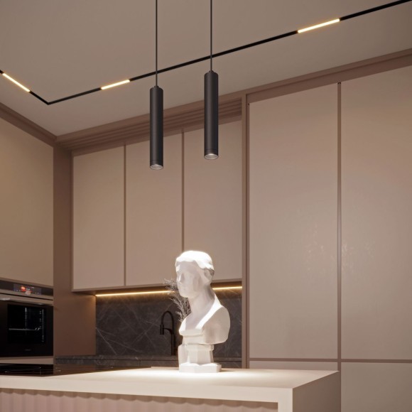 Трековый магнитный светильник Arlight MAG-ORIENT-FLAT-L235-8W Warm3000 (BK, 100 deg, 48V) (IP20 Металл) 033609(1)