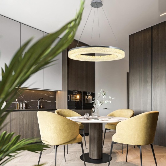 Подвесная светодиодная люстра с пультом управления Modelux MS.9020.800 CR