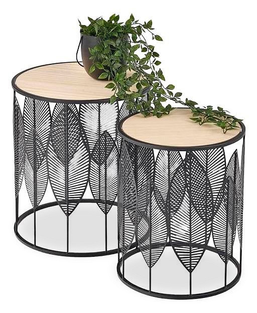 Набор из 2 столов журнальных Folla HLM_V-CH-FOLLA-LAW-CZARNY