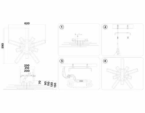 Потолочная люстра Ambrella Light Acrylica Original FA8903, 6400, От теплого до холодного, 80 Потолочная люстра Ambrella Light Acrylica Original FA8903, 6400, От теплого до холодного, 80