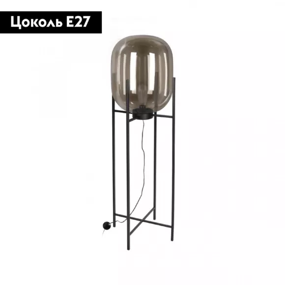 Торшер Loft IT Oda 10195F/1600 Amber, Черный, Янтарный, Металл
